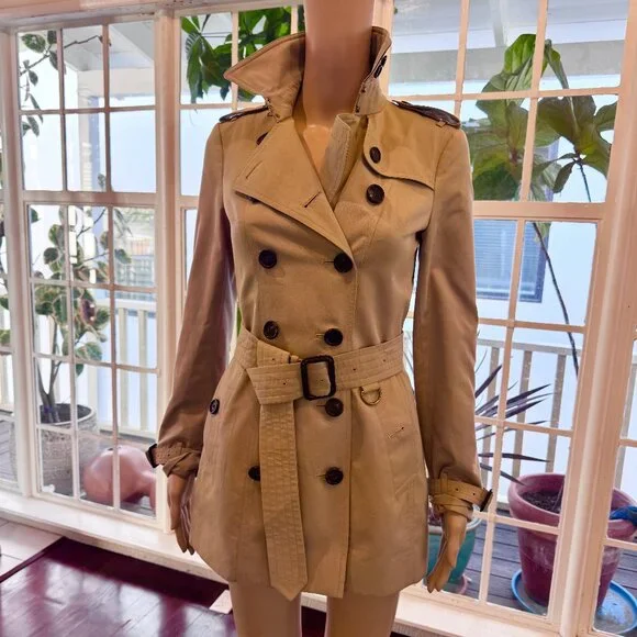 Burberry Sandringham Trench Coat, Short Size USA